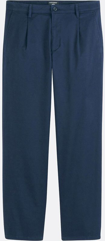 DOCKERS - Chino Bandplooibroek - Marineblauw - Katoen