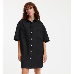 La Redoute Collections - Signature - Korte Jurk - Zwart - Denim - 100% Katoen