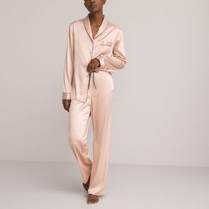 Pyjama in satijn, Signature LA REDOUTE COLLECTIONS. Satijn materiaal. Maten 52 FR - 50 EU. Roze kleur