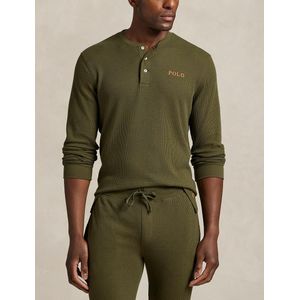 POLO RALPH LAUREN - Pyjamatop - Olijf - Wafelstof - Katoen