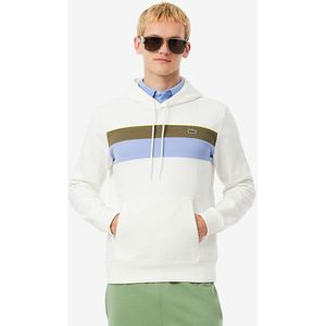 LACOSTE - Hoodie - Ecru - Katoen - Met Kleurblokken