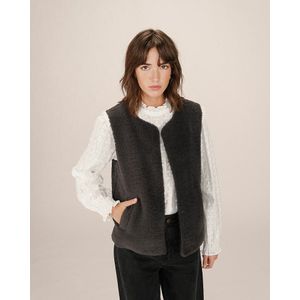 GRACE & MILA - SINATRA - Mouwloos Vest - Antraciet Grijs - Polyester