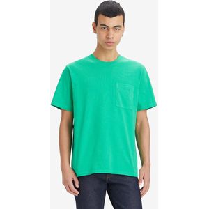 Los T-shirt met ronde hals en borstzak LEVI'S. Katoen materiaal. Maten XL. Groen kleur