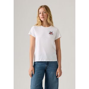 Vicky - T-Shirt - Floral White - 100% Katoen - Ronde Hals