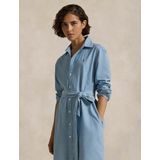 POLO RALPH LAUREN - Midi Hemdjurk - Blauw - Katoen