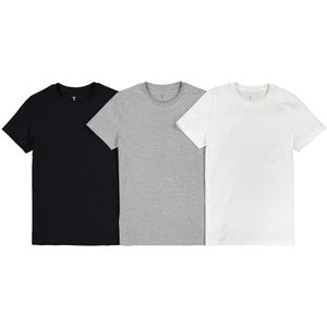 Set van 3 T-shirts met korte mouwen, in katoen LA REDOUTE COLLECTIONS. Bio katoen materiaal. Maten 12 jaar - 150 cm. Wit kleur