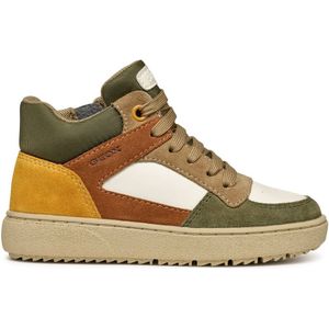 Ademende hoge sneakers Theleven GEOX. Leer materiaal. Maten 33. Wit kleur