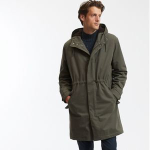 LA REDOUTE COLLECTIONS - Halflange Parka - Kaki - Polyester - Gevoerd met Sherpa