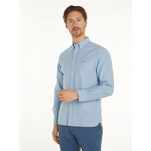 Recht oxford hemd TOMMY HILFIGER. Katoen materiaal. Maten XXL. Blauw kleur