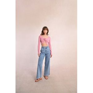 MOLLY BRACKEN - Wijde Jeans - Lichtblauw - Denim - Hoog Taille