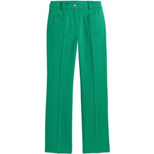 Flare broek, Signature LA REDOUTE COLLECTIONS. Polyester materiaal. Maten 36 FR - 34 EU. Groen kleur