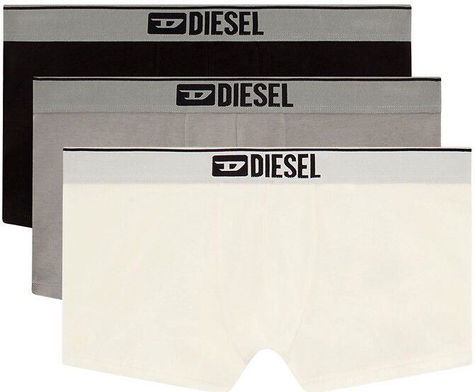 Set van 3 effen boxershorts DIESEL. Katoen materiaal. Maten XXL. Wit kleur