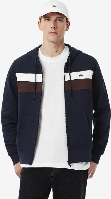 LACOSTE - Sweater met Rits - Marineblauw - Polyester