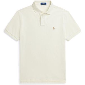 Polo Custom Slim Fit in piqué tricot POLO RALPH LAUREN. Katoen materiaal. Maten XXL. Beige kleur