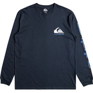 T-shirt met lange mouwen, ronde hals en logo QUIKSILVER. Katoen materiaal. Maten M. Blauw kleur