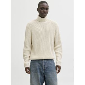 Jack & Jones - JORBLEECKER KNIT ROLL NECK BF - Coltrui - Sea salt - Lange Mouwen