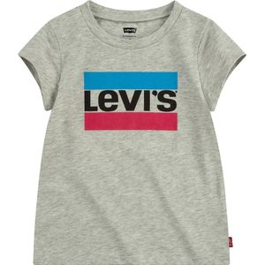 T-shirt LEVI'S KIDS. Katoen materiaal. Maten 8 jaar - 126 cm. Grijs kleur