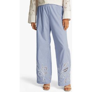 TOMMY HILFIGER - Wijde Broek - Blauw - Katoen