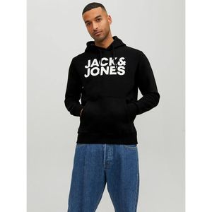 Hoodie Jjecorp Logo JACK & JONES. Polyester materiaal. Maten XXL. Zwart kleur