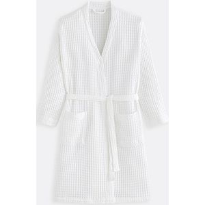 Tifli - Kimono Badjas - Wit - 100% Katoen - Honingraat 350 g/m²