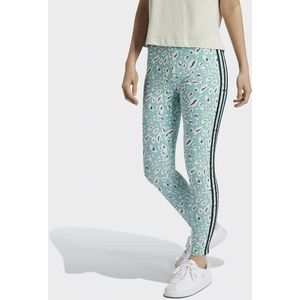 ADIDAS SPORTSWEAR - Essentials 3 Stripes - Legging - Dierenprint - Blauw - Katoen