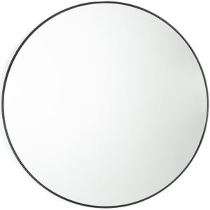 Ronde spiegel in staalmetaal Ø60 cm, Iodus LA REDOUTE INTERIEURS. Metaal materiaal. Maten één maat. Zwart kleur