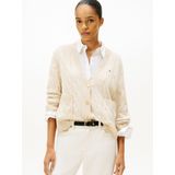 Tommy Hilfiger - Oversized - Gebreid Jack - Wol - Effen/Gestructureerd