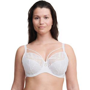 Omsluitende BH, Graphic Support CHANTELLE. Polyester materiaal. Maten 95D FR - 80D EU. Wit kleur