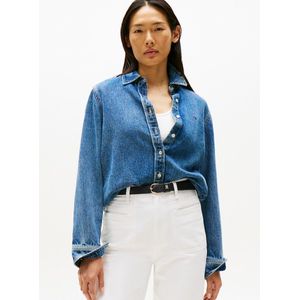 TOMMY HILFIGER - Lyocell Denim Overhemd - Jeansblauw - Lange Mouwen