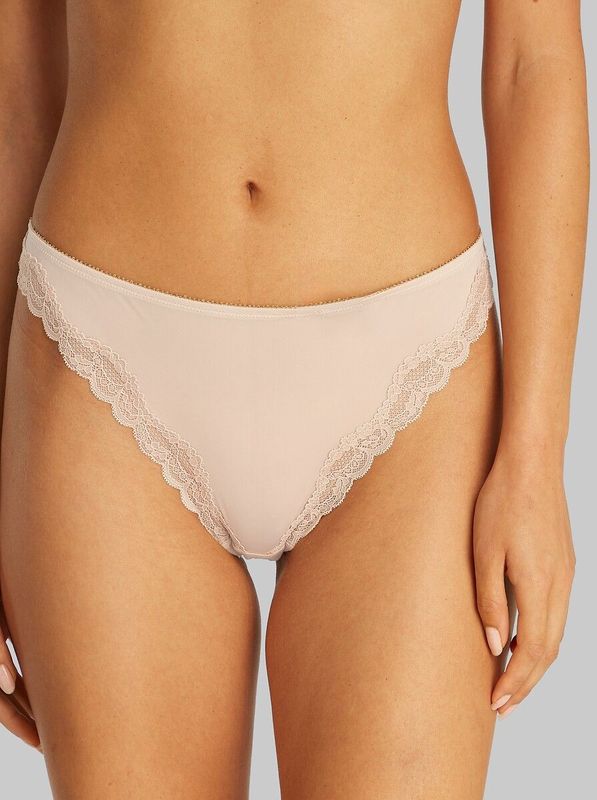 CALVIN KLEIN UNDERWEAR - String Sheer Lace - Beige - Polyamide