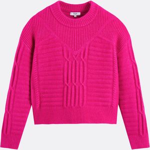 Trui met ronde hals, PARCIA SUNCOO. Polyamide materiaal. Maten 0(XS). Roze kleur