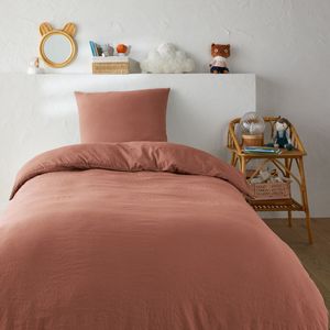 LA REDOUTE INTERIEURS - Bedset - Sienna Aarde - Gerecycled Gewassen Microvezel