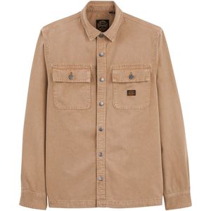 SUPERDRY - Werkoverhemd - Kastanje - Katoen