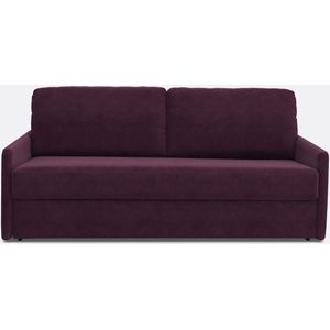 Bank-bed fluweel, Bultex Marta LA REDOUTE INTERIEURS. Fluweel materiaal. Maten 2-zit. Rood kleur