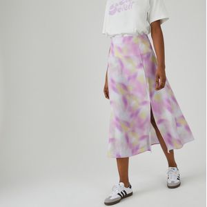 LA REDOUTE COLLECTIONS - Midi Rok - Blauw - Viscose - Tie and Dye Motief