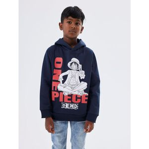 Hoodie One Piece in molton NAME IT. Molton materiaal. Maten 14 jaar - 156 cm. Blauw kleur