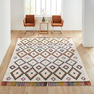 Wollen vloerkleed in berber stijl XL, Ourika LA REDOUTE INTERIEURS. Wol materiaal. Maten 240 x 330 cm. Multicolor kleur