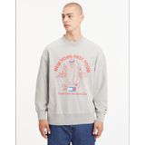 Sweater relaxed met logo TOMMY JEANS. Katoen materiaal. Maten XL. Grijs kleur