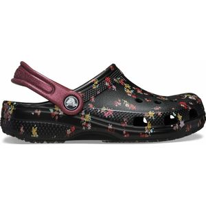 Klompen Classic Disty Floral K CROCS. Synthetisch materiaal. Maten 32/33. Zwart kleur