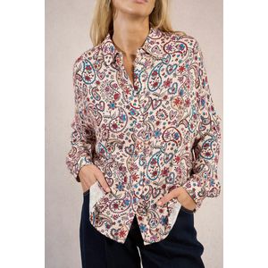 Hemd met kasjmierprint MOLLY BRACKEN. Polyester materiaal. Maten S. Groen kleur