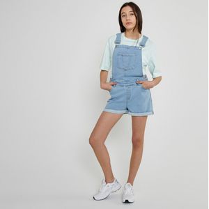 Salopette short in jeans LA REDOUTE COLLECTIONS. Denim materiaal. Maten 14 jaar - 156 cm. Blauw kleur