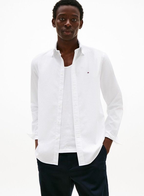 Tommy Hilfiger - Vrijetijdsoverhemd - All-over Motief - Puur Katoen