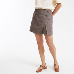 LA REDOUTE COLLECTIONS - Shortrok - Pied-de-Poule - Polyester - Hoog