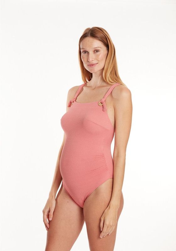 CACHE COEUR - Cruise - Zwangerschapsbadpak - Rozen - Honingraatstof