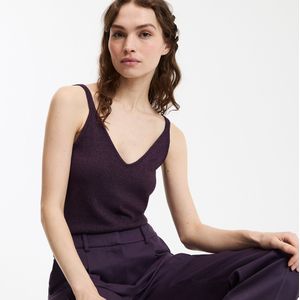 LA REDOUTE COLLECTIONS - Top - Violet - Fijn Geïriseerd Tricot - 62% Polyester