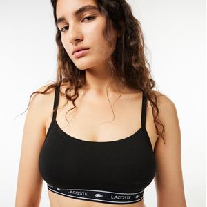 Bustier in katoen LACOSTE. Katoen materiaal. Maten XS. Zwart kleur