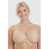 Miss Mary of Sweden - T-shirt Beha - Beige - Ongewatteerde Brede Rug - Seamless - 85D
