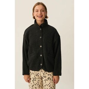 DES PETITS HAUTS - ZLAVINA - Gebreide Jas - Antraciet - Wol Materiaal