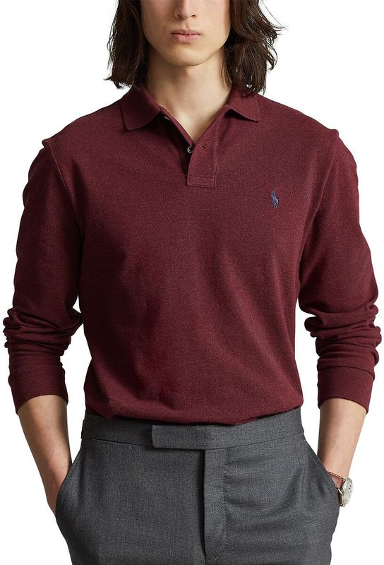 POLO RALPH LAUREN - Slim-fit Poloshirt - Bordeaux - Katoen