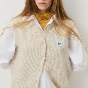 AMERICAN VINTAGE - EAST - Mouwloos Vest - Mêleebeige - Acryl